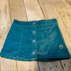 Velvet teal skirt - Perfect for photos, toddler spring outfit - 24 months